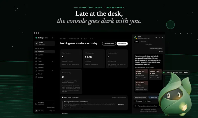 ZarSage Web Console screenshot 6