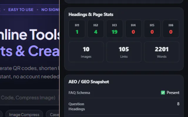 SEO, AEO & GEO audits with AI insights gallery image