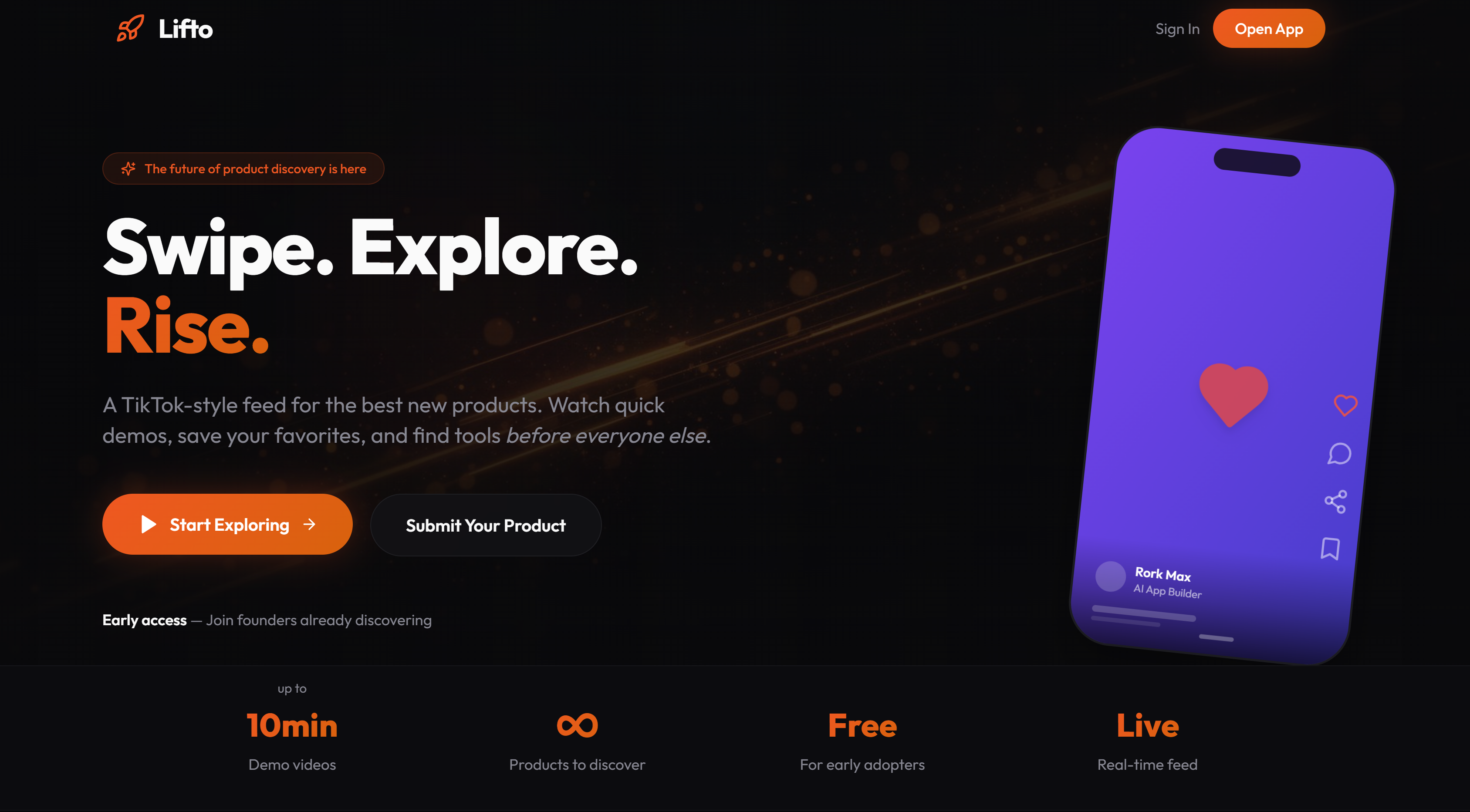 Lifto - Main product screenshot demonstrating key features and user interface