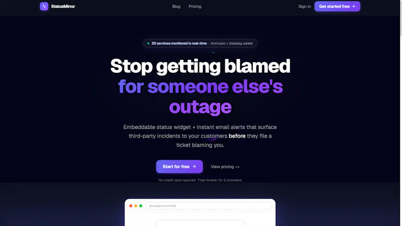 StatusMirror screenshot 2