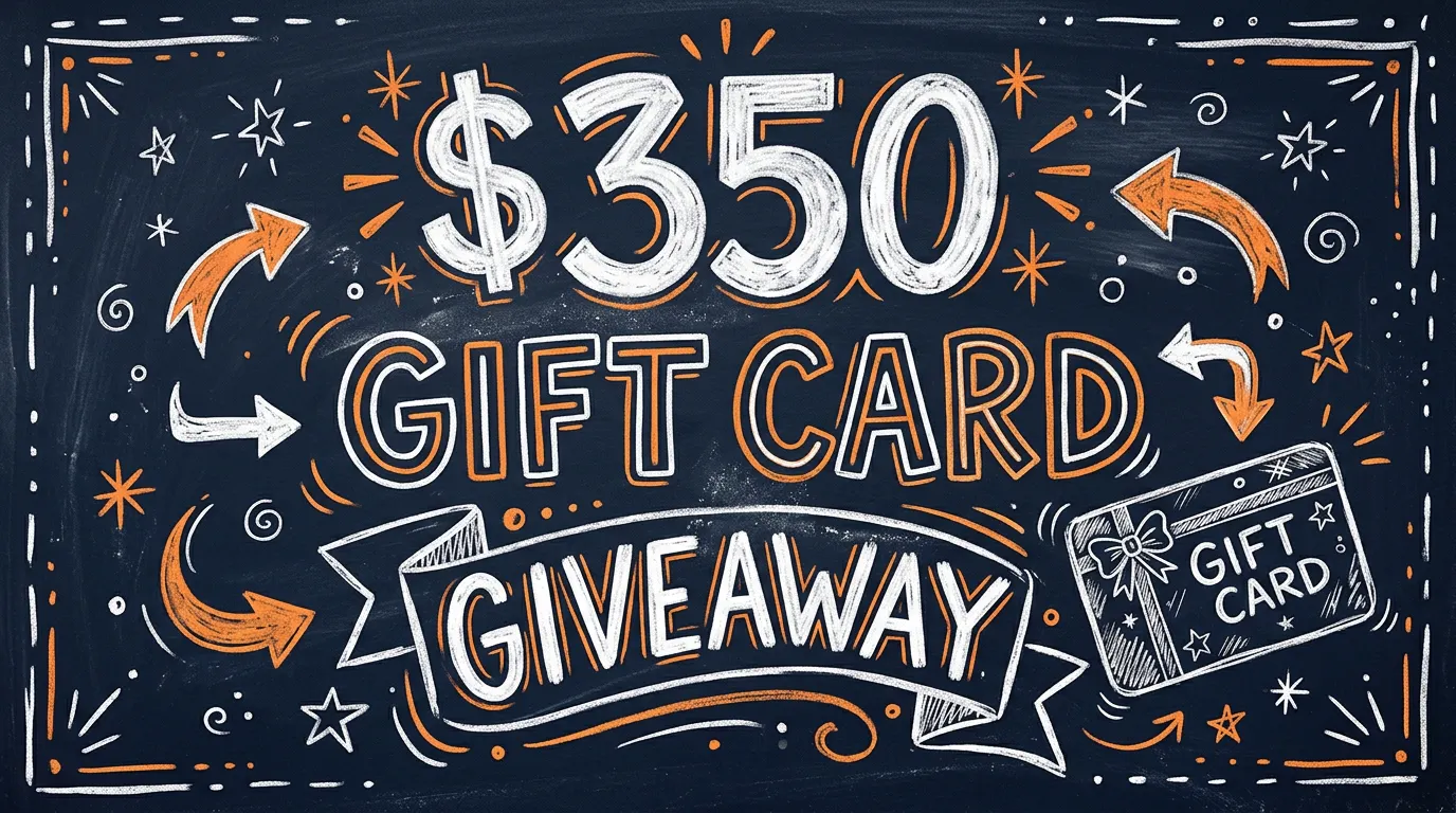 Win a $350 Gift Card: Free Giveaway Ends