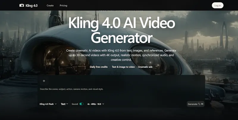 Kling 4.0 AI Video Generator screenshot 1