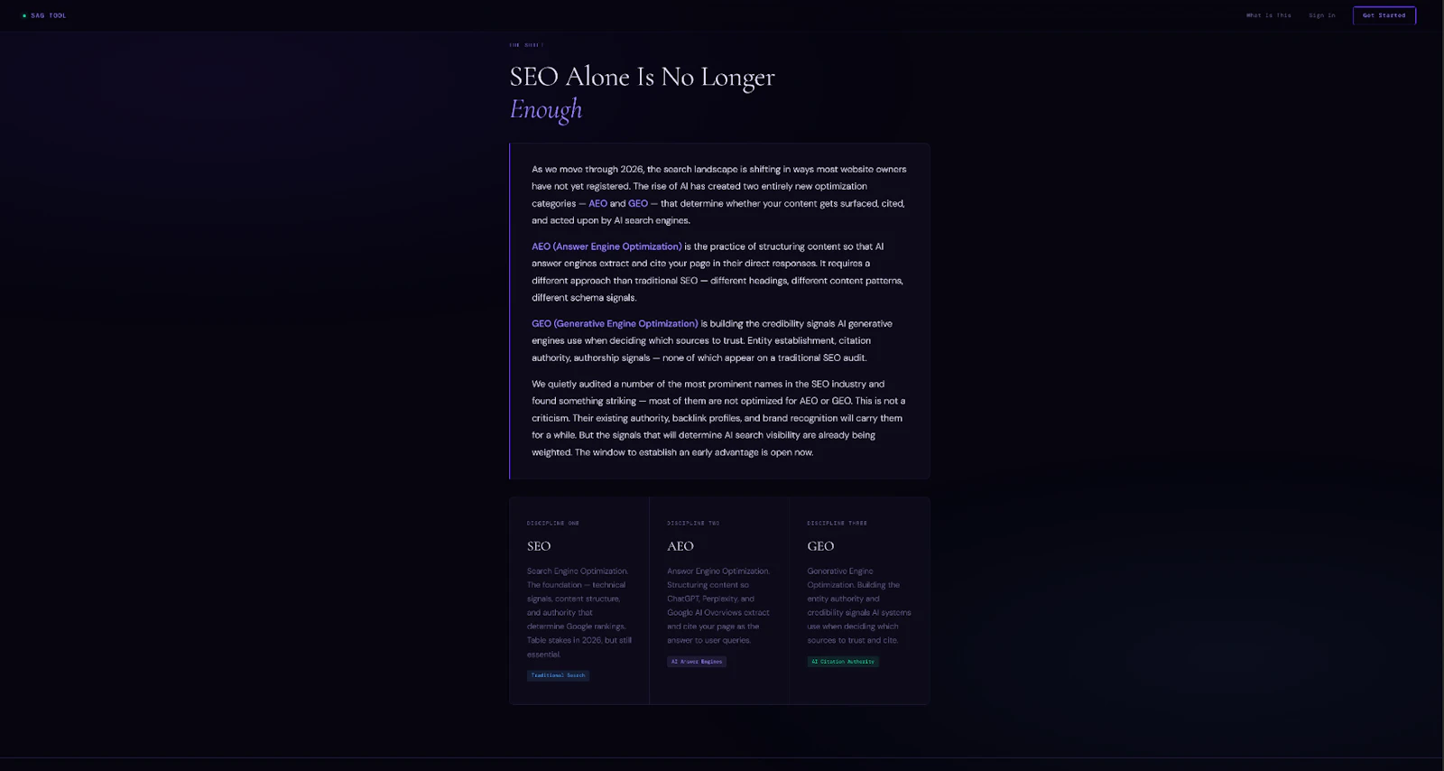 Sagtool.com screenshot 2