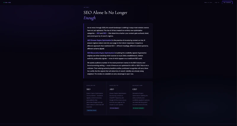 Sagtool.com screenshot 2