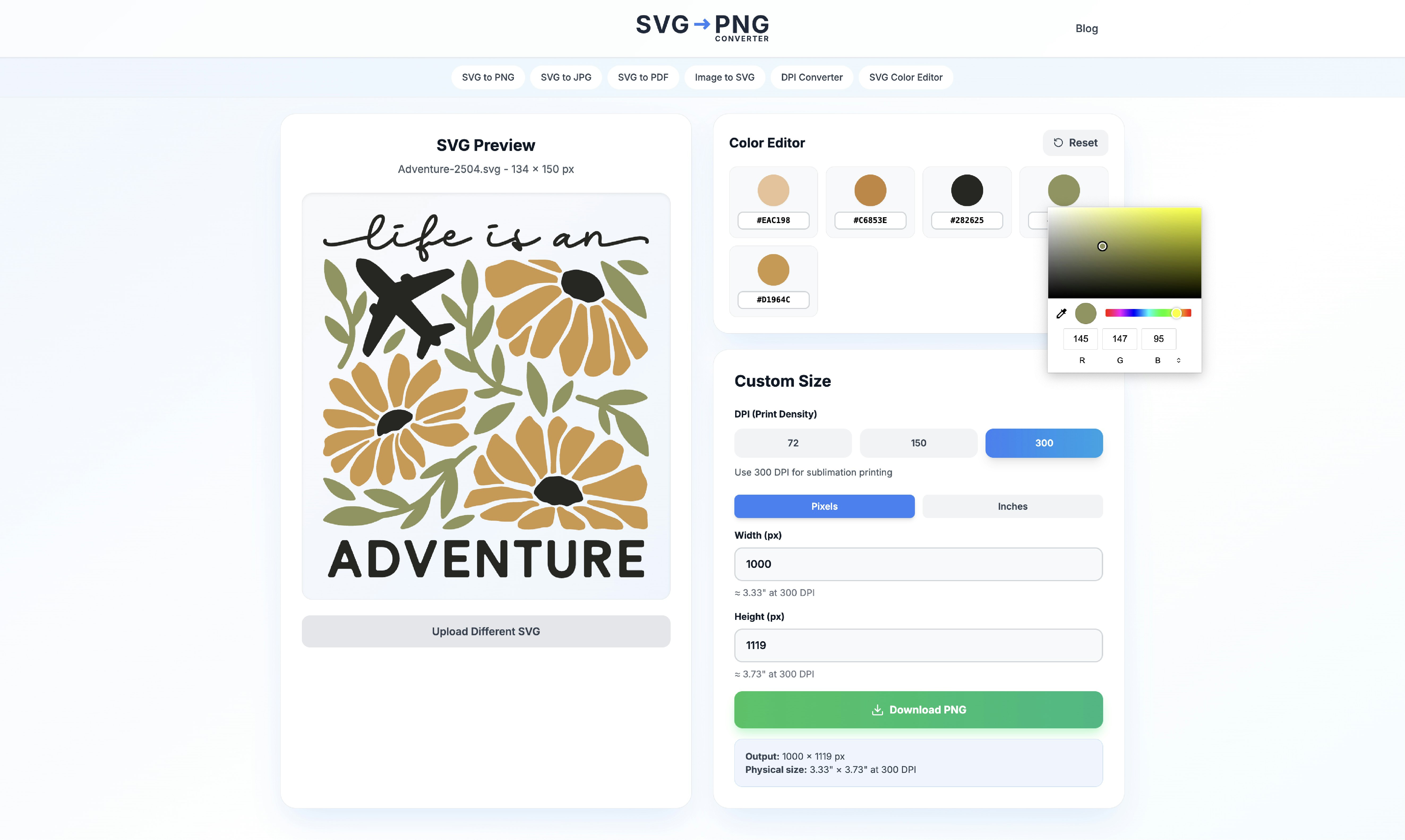 SVG to PNG and DPI Converter gallery image