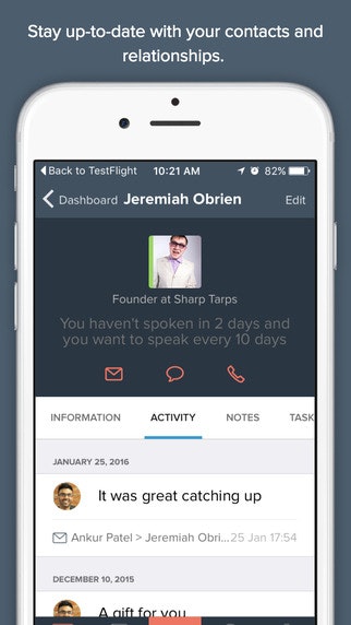 Contactually iOS V3.0 gallery image