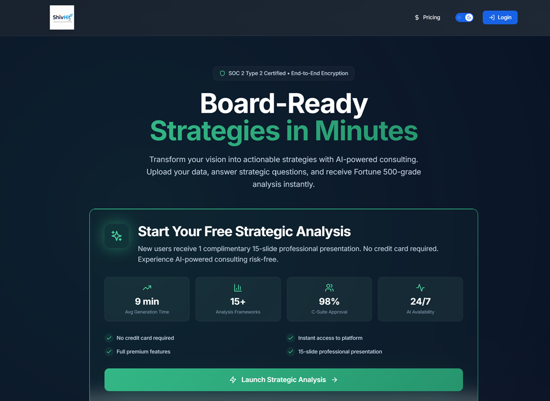 ShivHit.ai — AI Consulting Platform gallery image