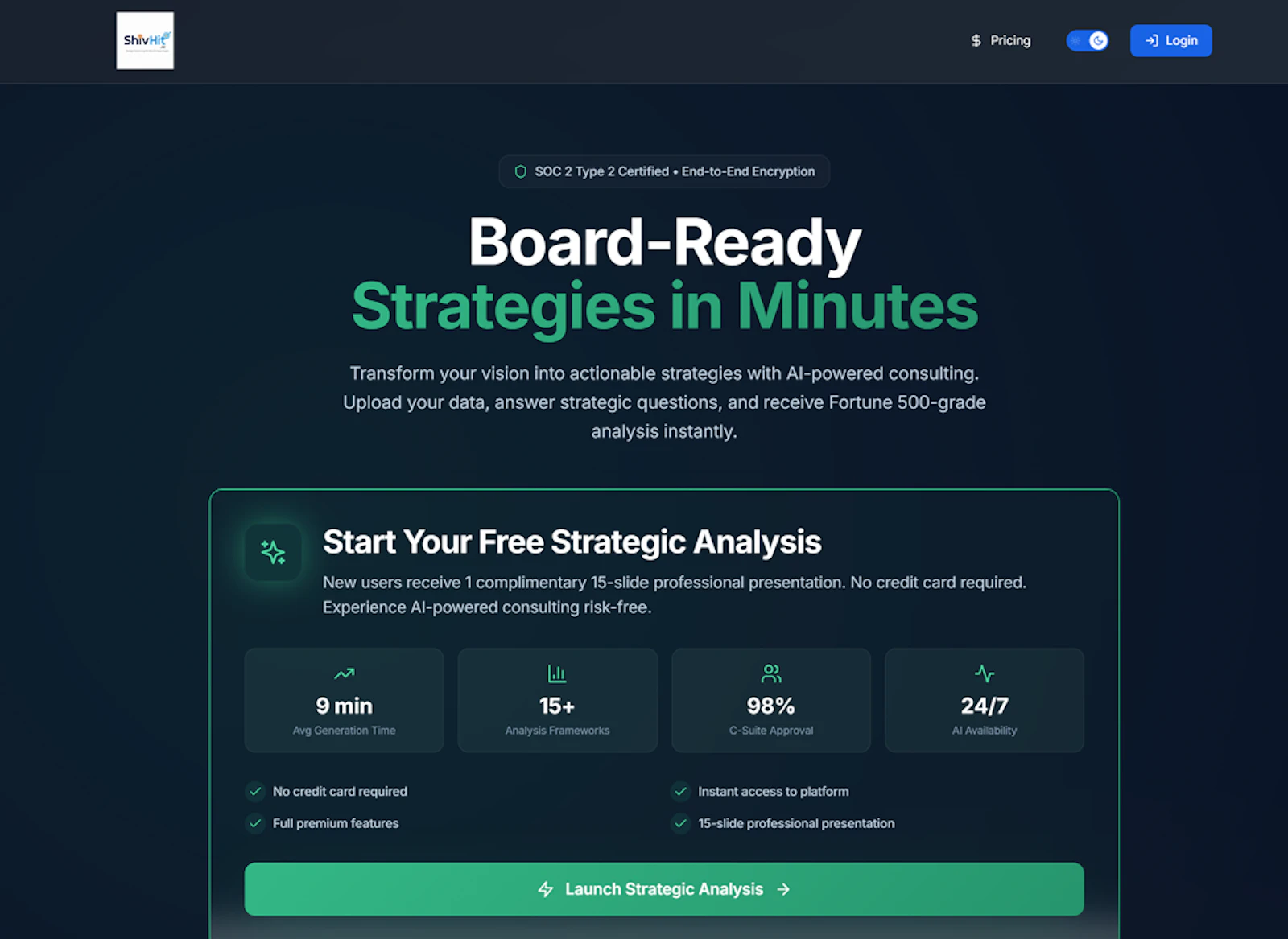 ShivHit.ai — AI Consulting Platform screenshot 3