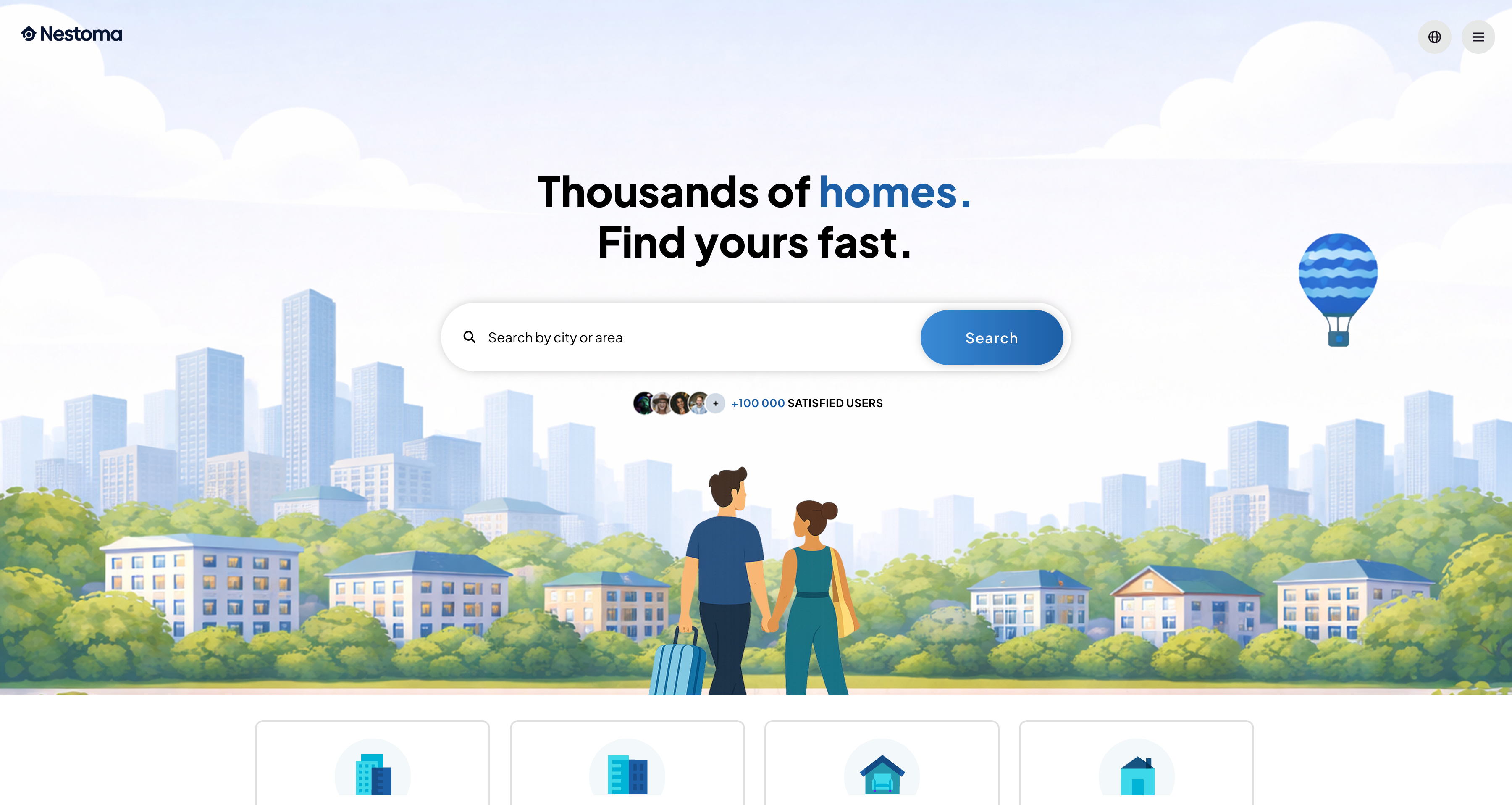 Nestoma.com - Main product screenshot demonstrating key features and user interface
