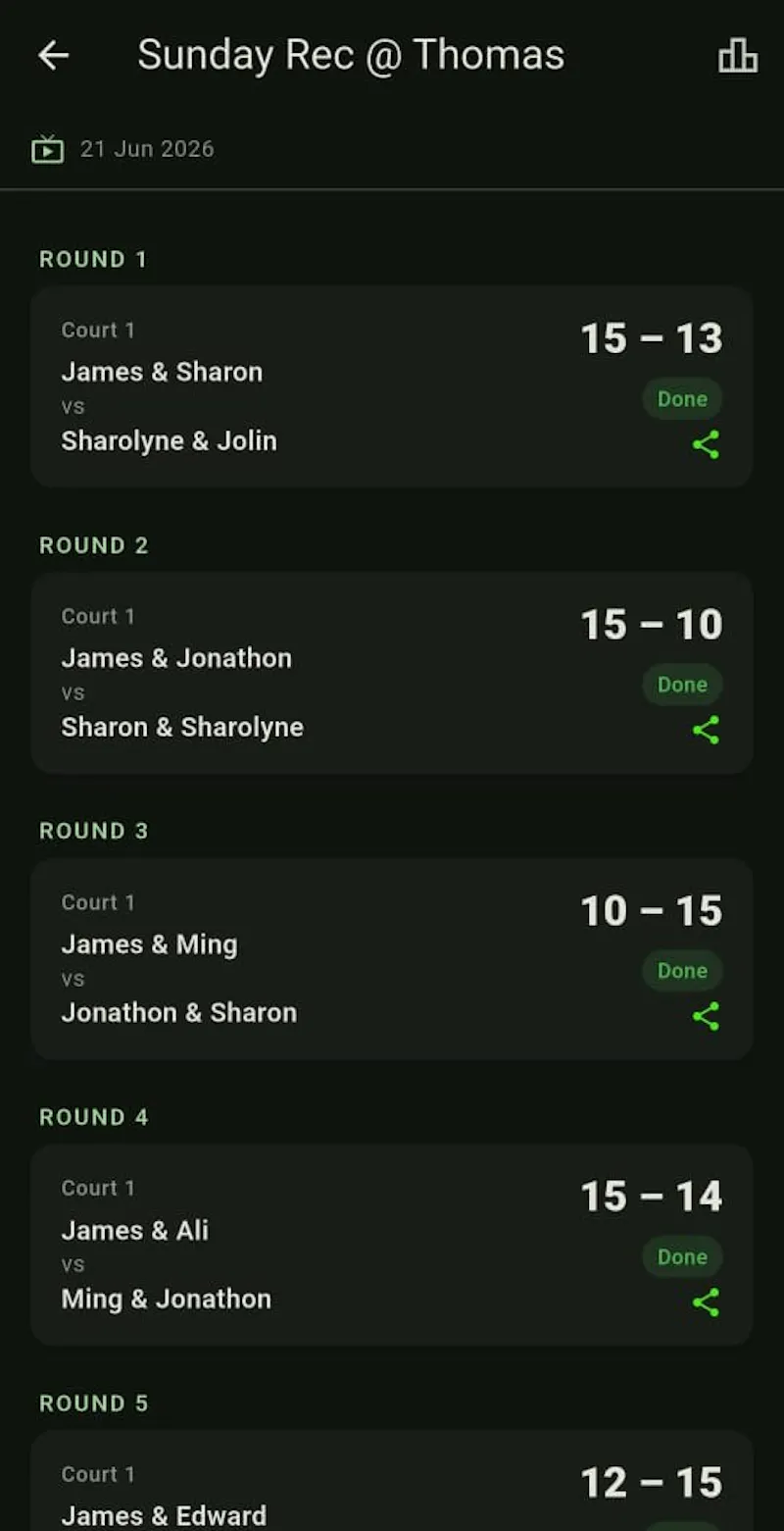 Picklelog: Pickleball Tracker screenshot 4