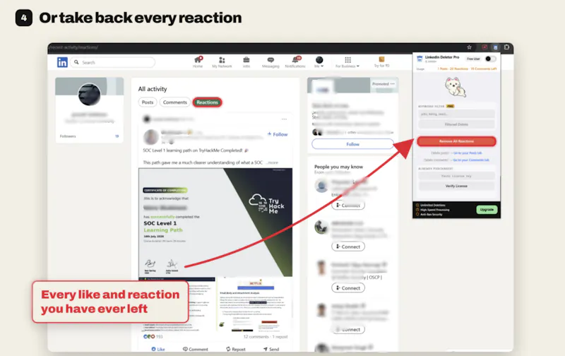 LinkedIn Post Deleter & Unliker Pro screenshot 4