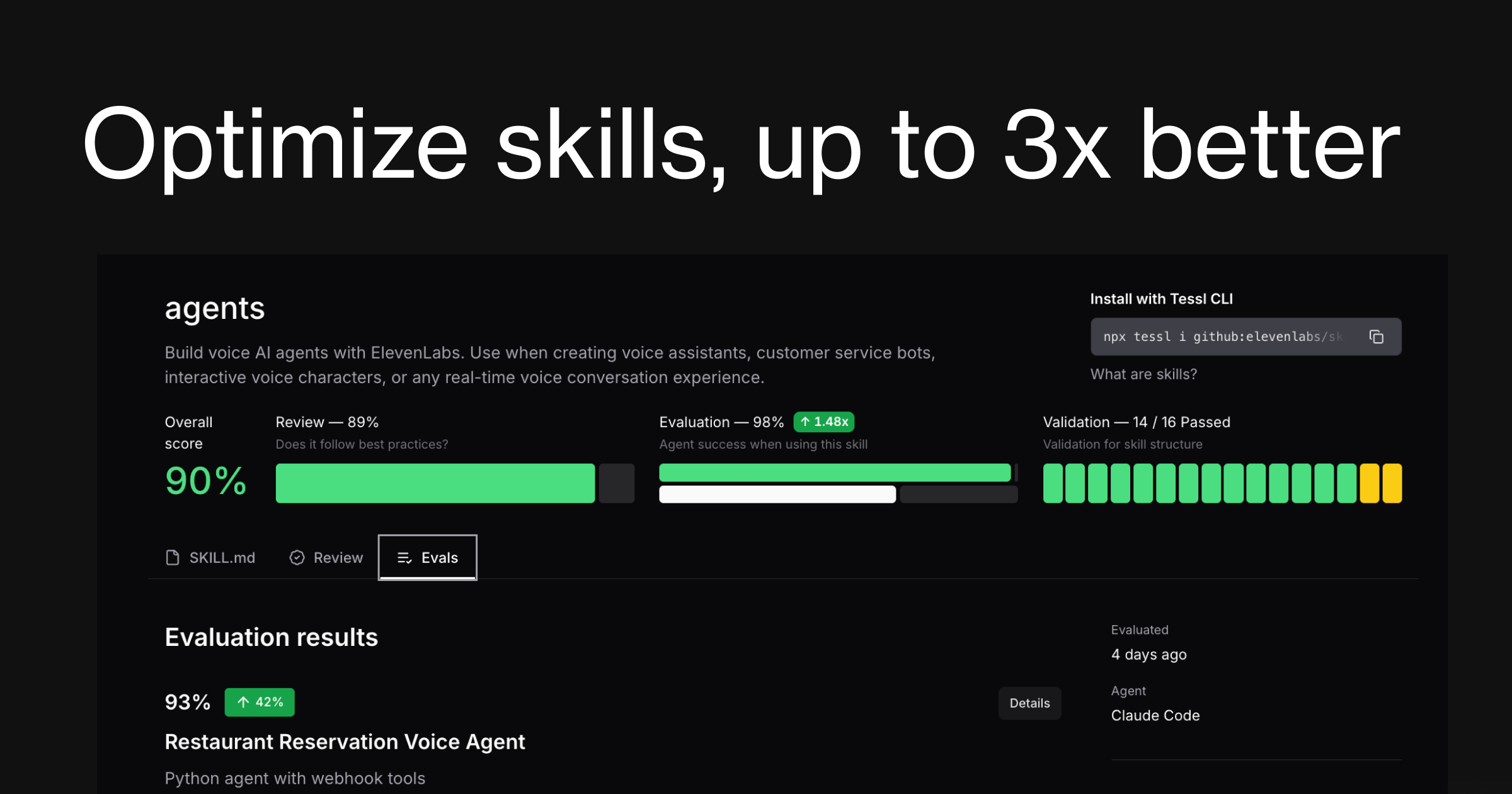 Tessl - Screenshot 3 showing product features and functionality