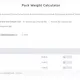Pack Weight Calculator