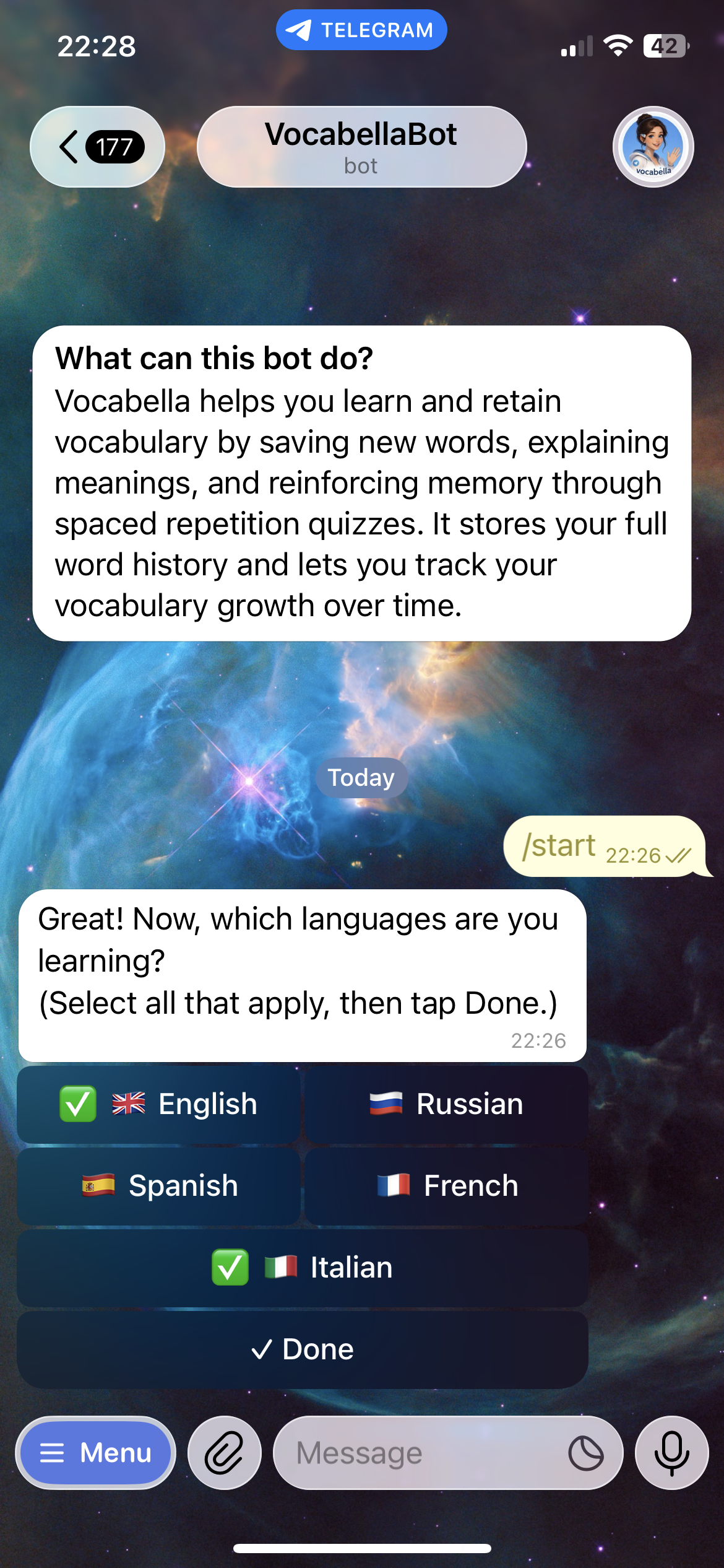 VocabellaBot gallery image
