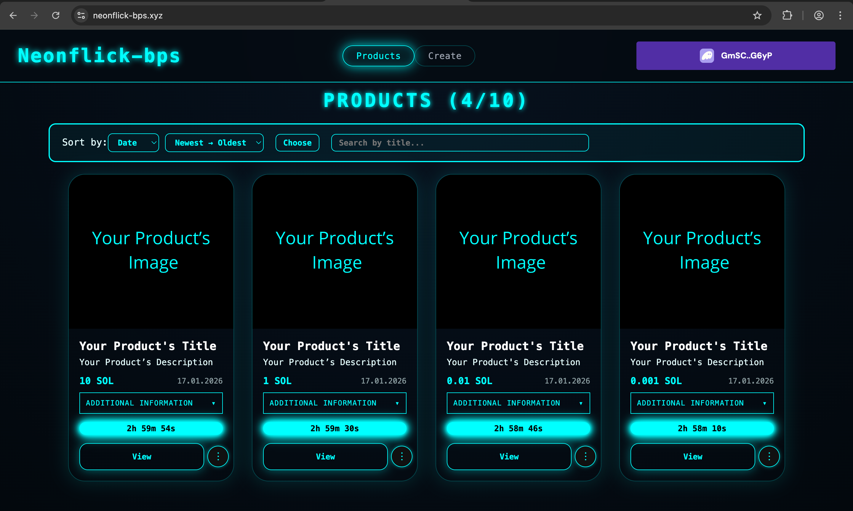 Neonflick-bps - Main product screenshot demonstrating key features and user interface