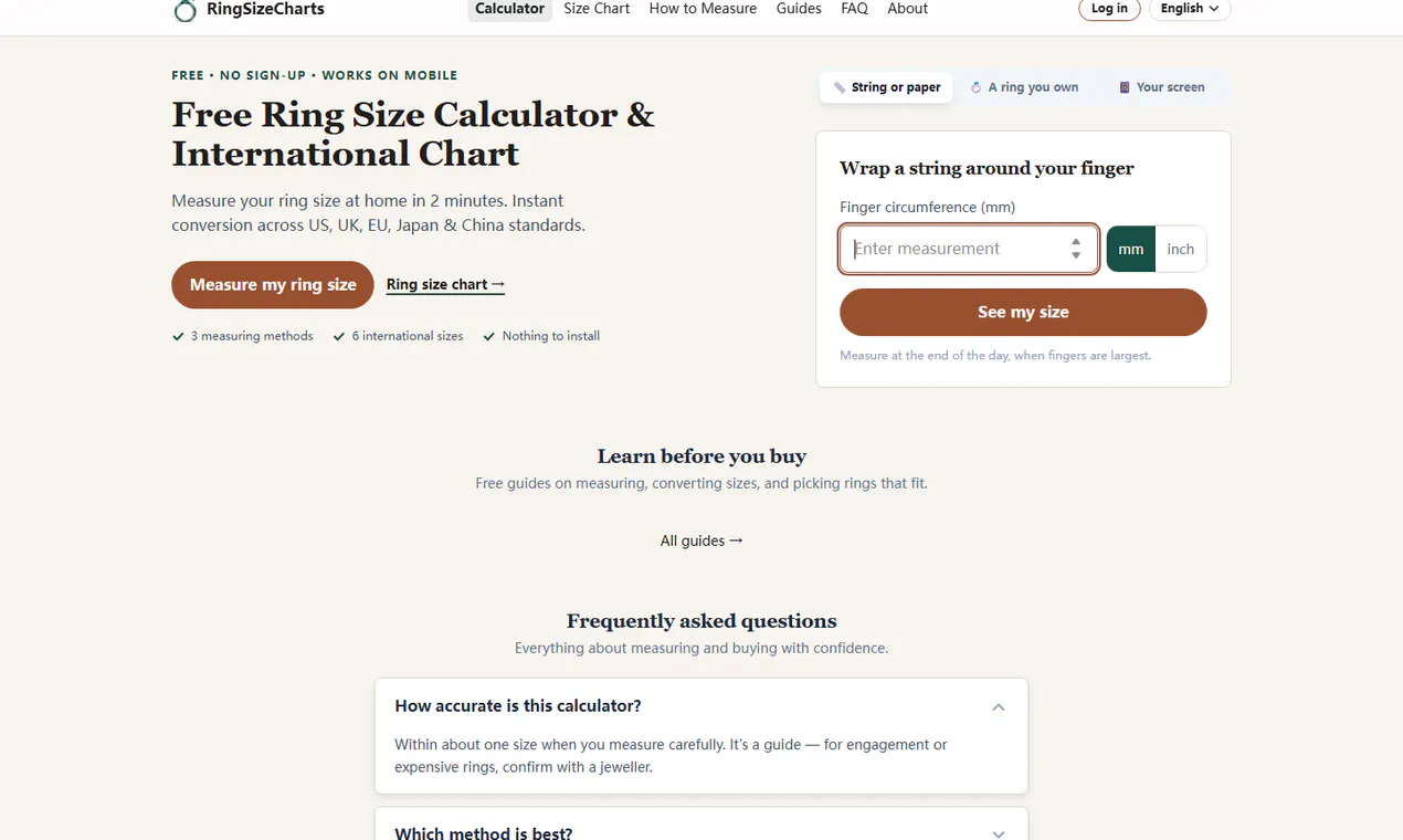 RingSizeCharts gallery image