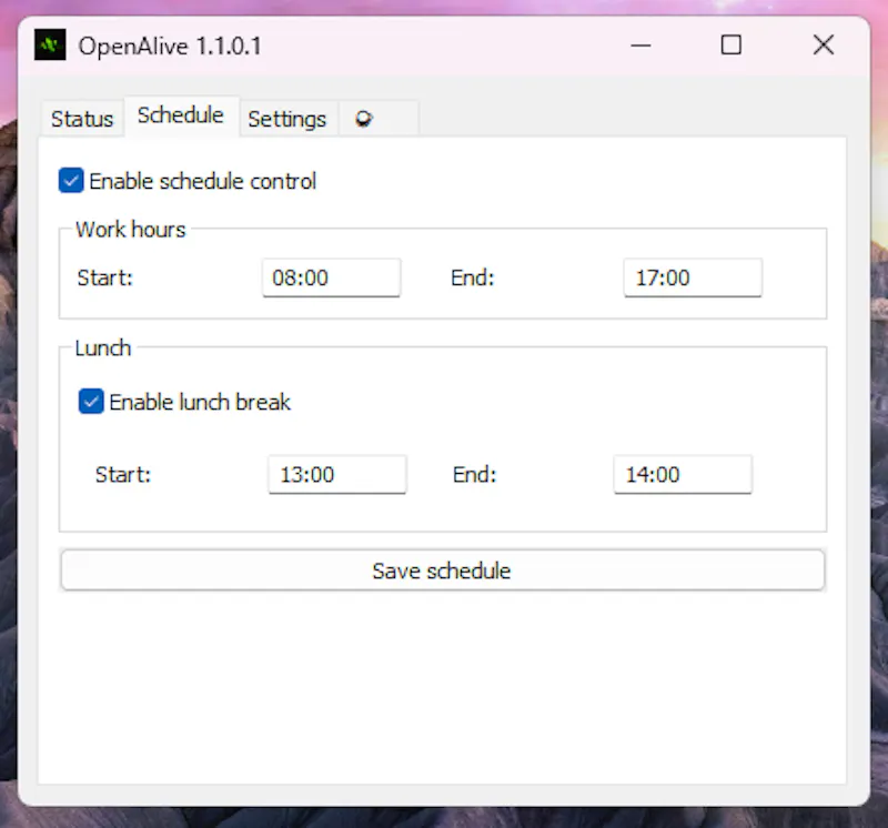 OpenAlive — Keep your PC active screenshot 3