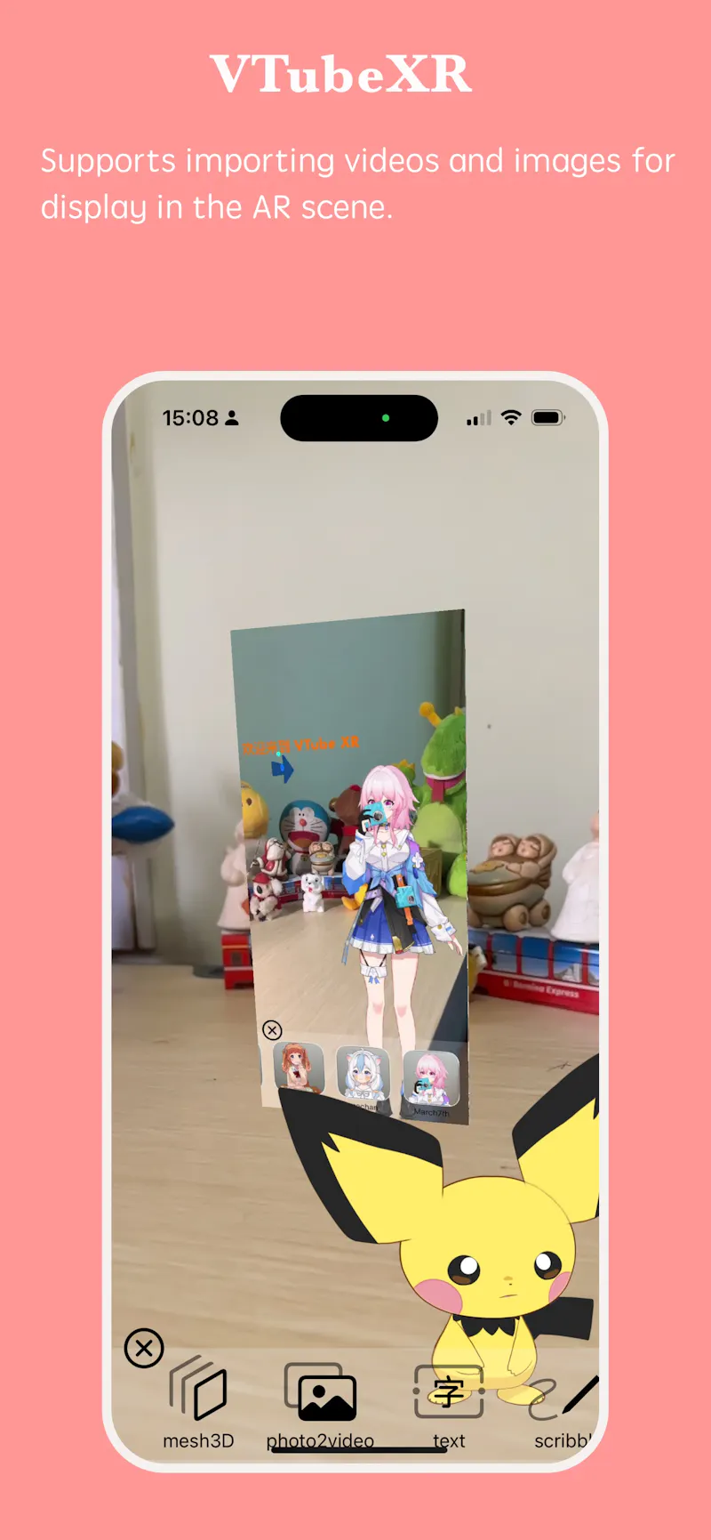 VTubeXR  Live2D avatars with AR screenshot 4