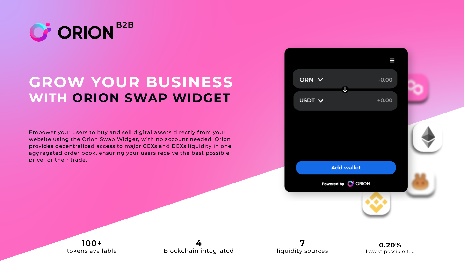 Widget de intercambio de Orion - Widget de comercio Defi media 2