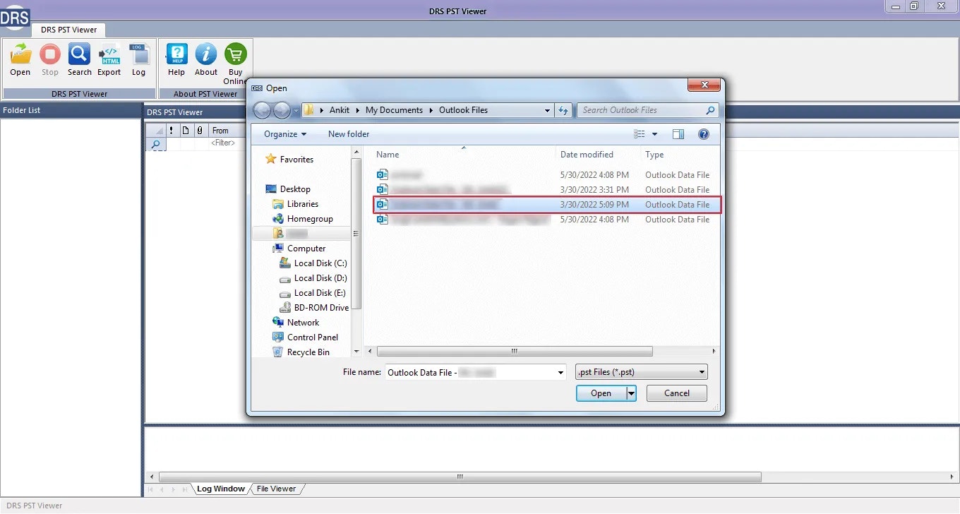 Strumento DRS PST Viewer media 3