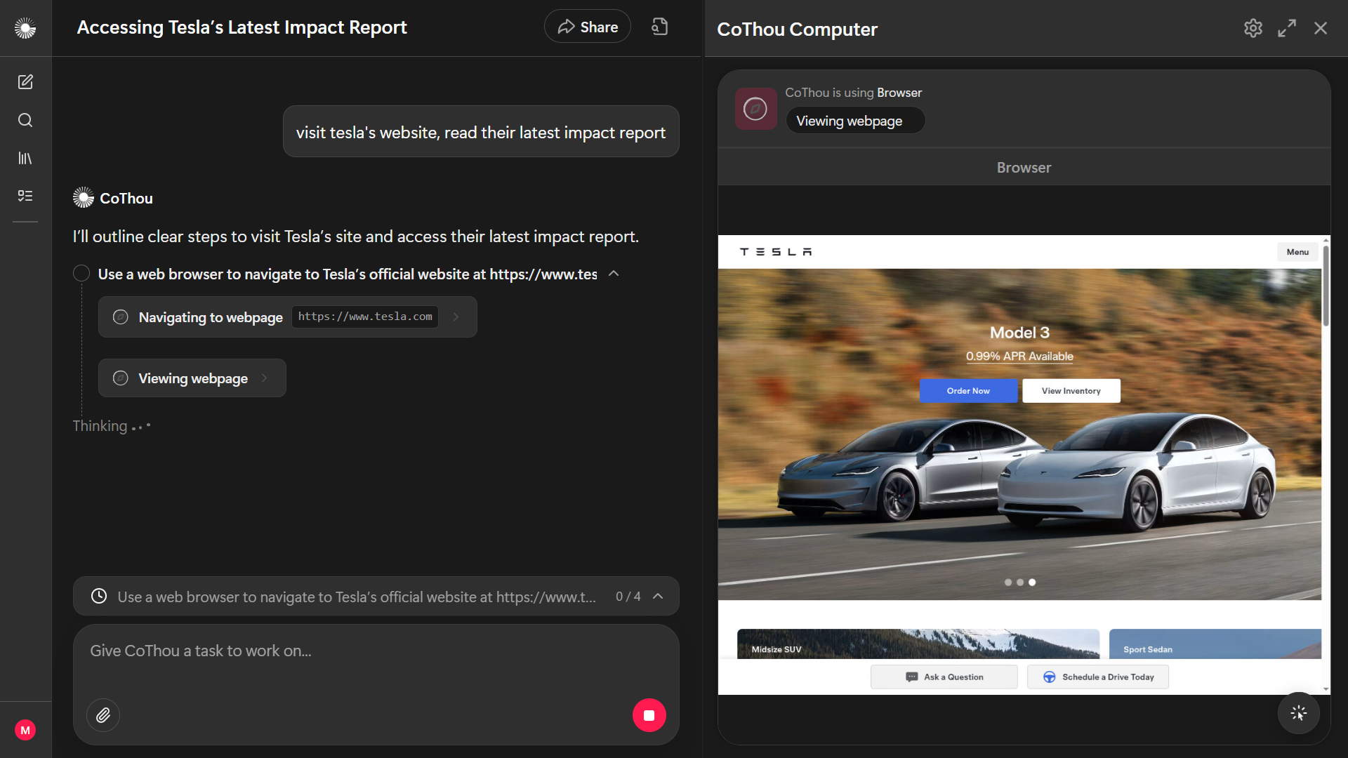 CoThou Autonomous Superagent - Screenshot 2 showing product features and functionality