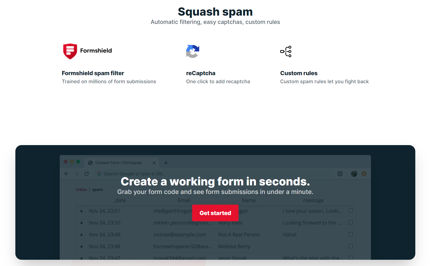 Formspree gallery image