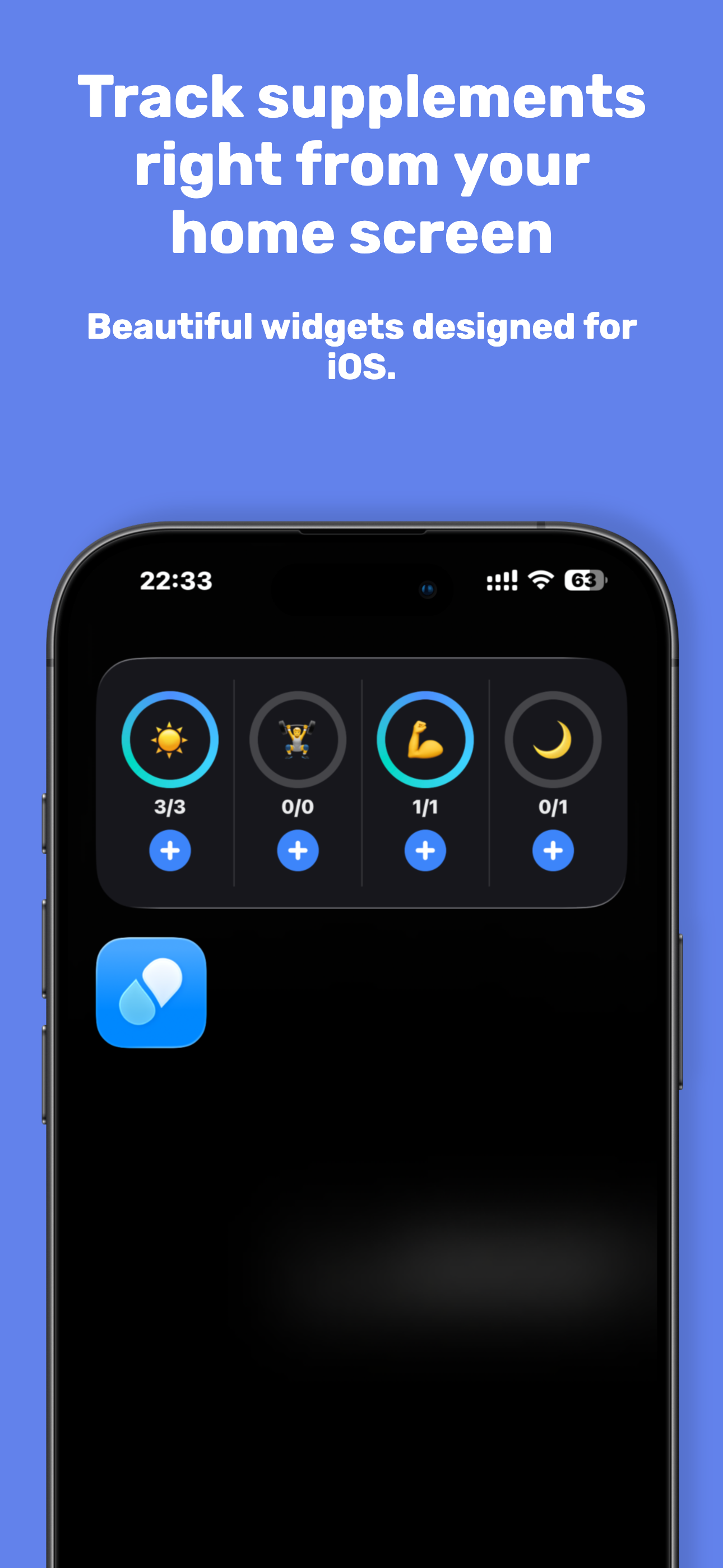 GymDose: Supplement Tracker - Screenshot 2 showing product features and functionality