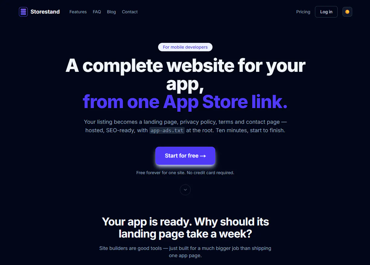 Storestand — launch gallery image
