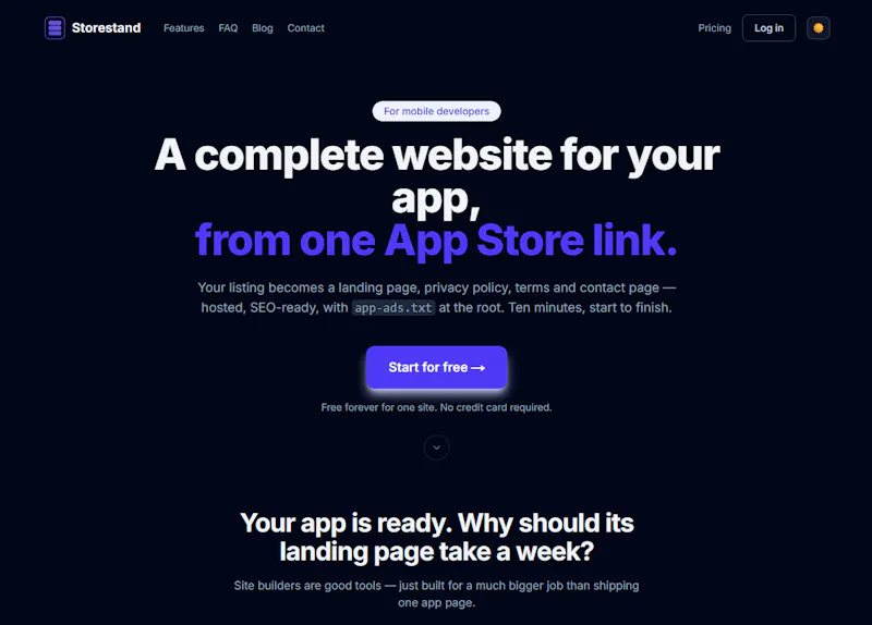 Storestand — launch screenshot 4