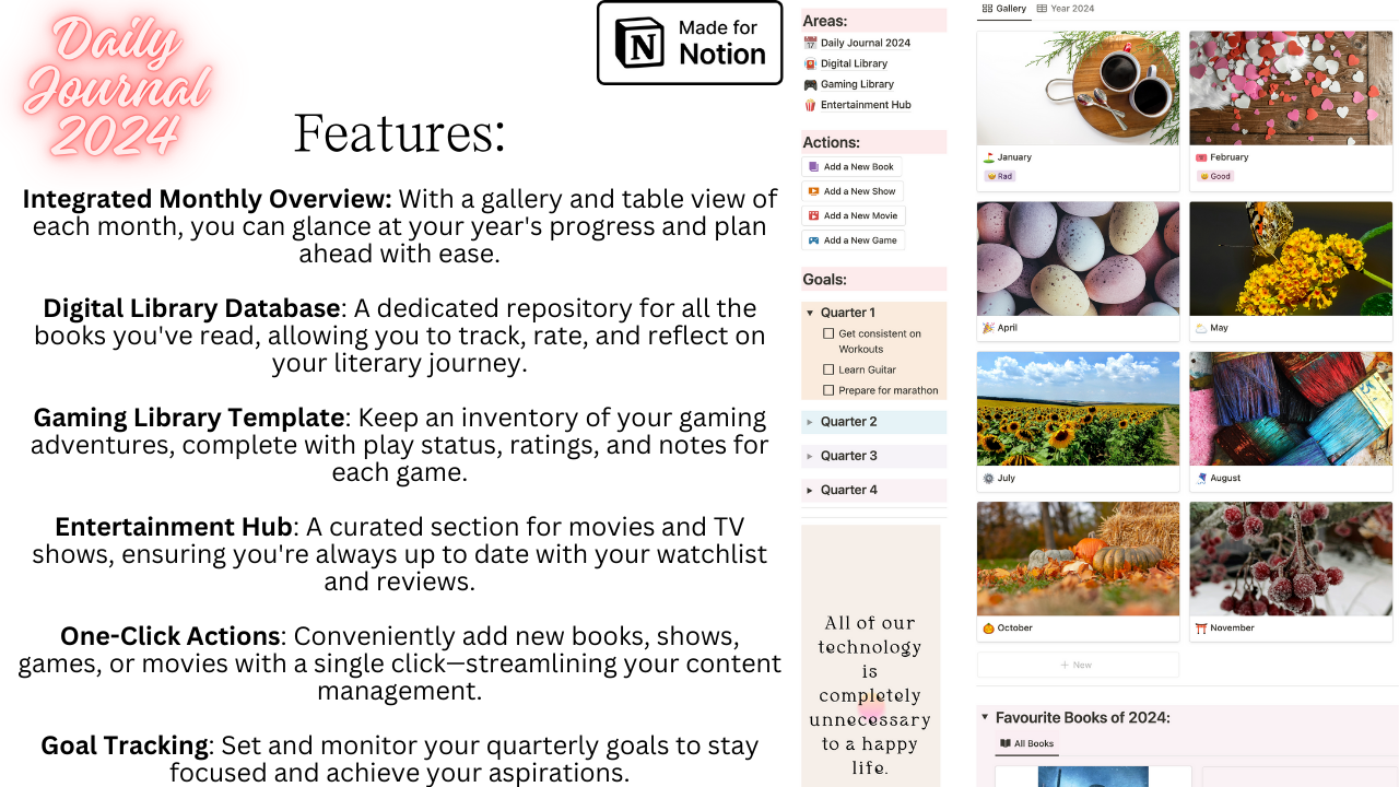 Mídia 4 de Notion Daily Journal 2024