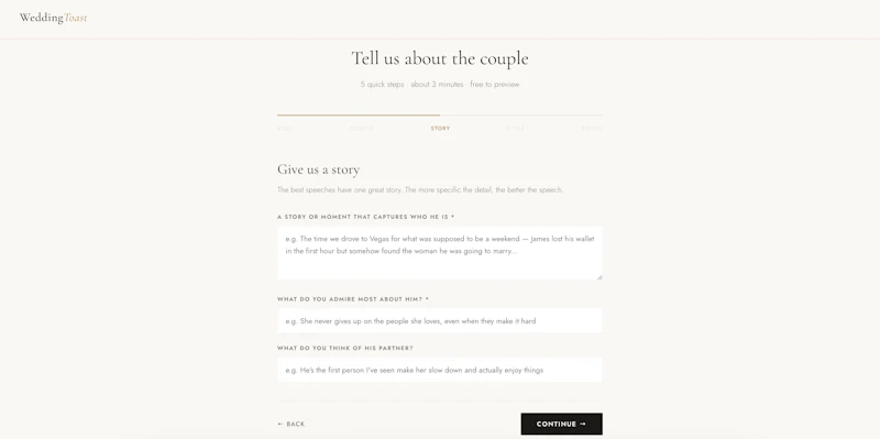 Wedding Toast screenshot 3