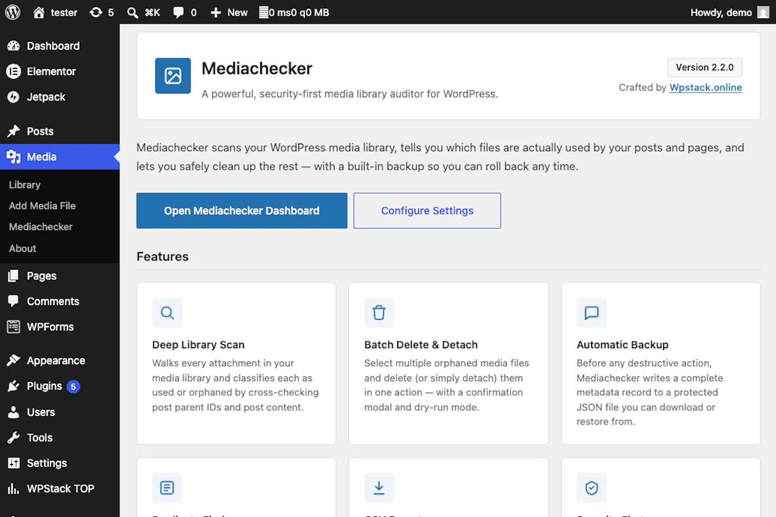 Mediachecker - Wordpress Plugin screenshot 4