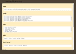 Colour Palette Generator gallery image
