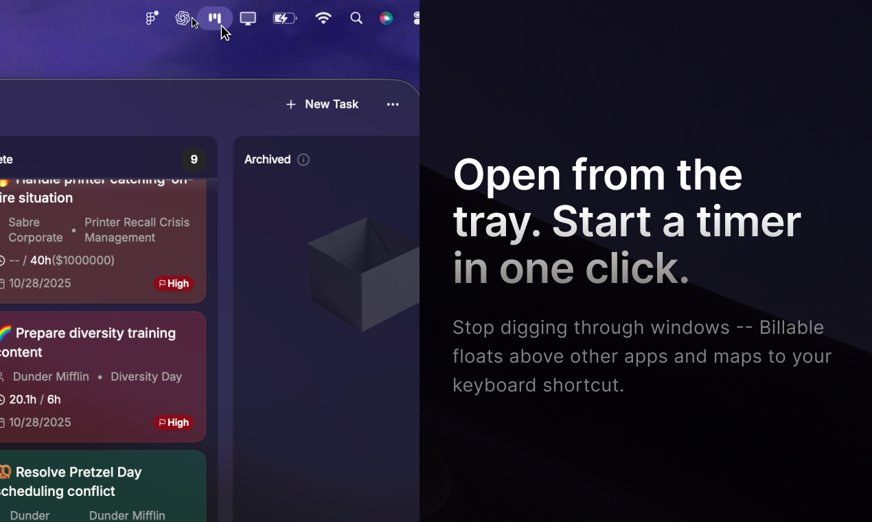Billable for macOS gallery image