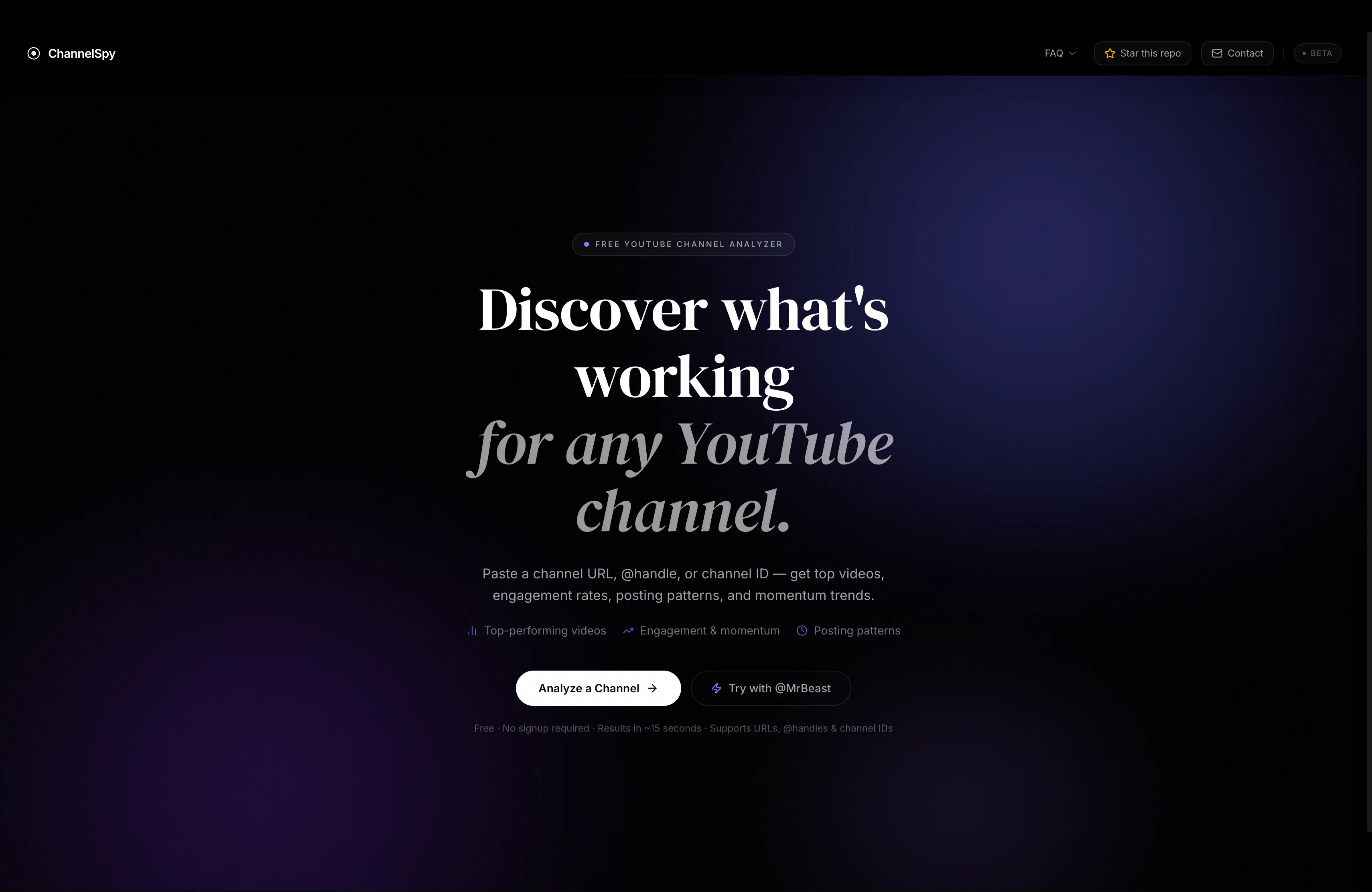 Banner del producto ChannelSpy