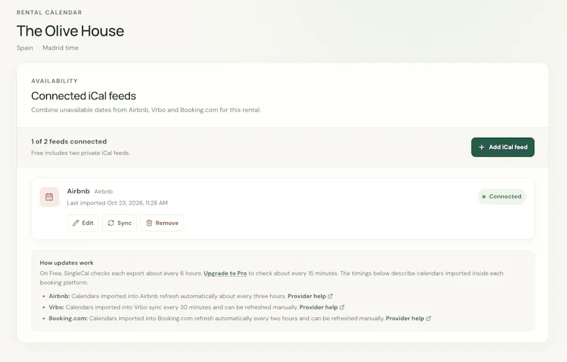 SingleCal screenshot 3