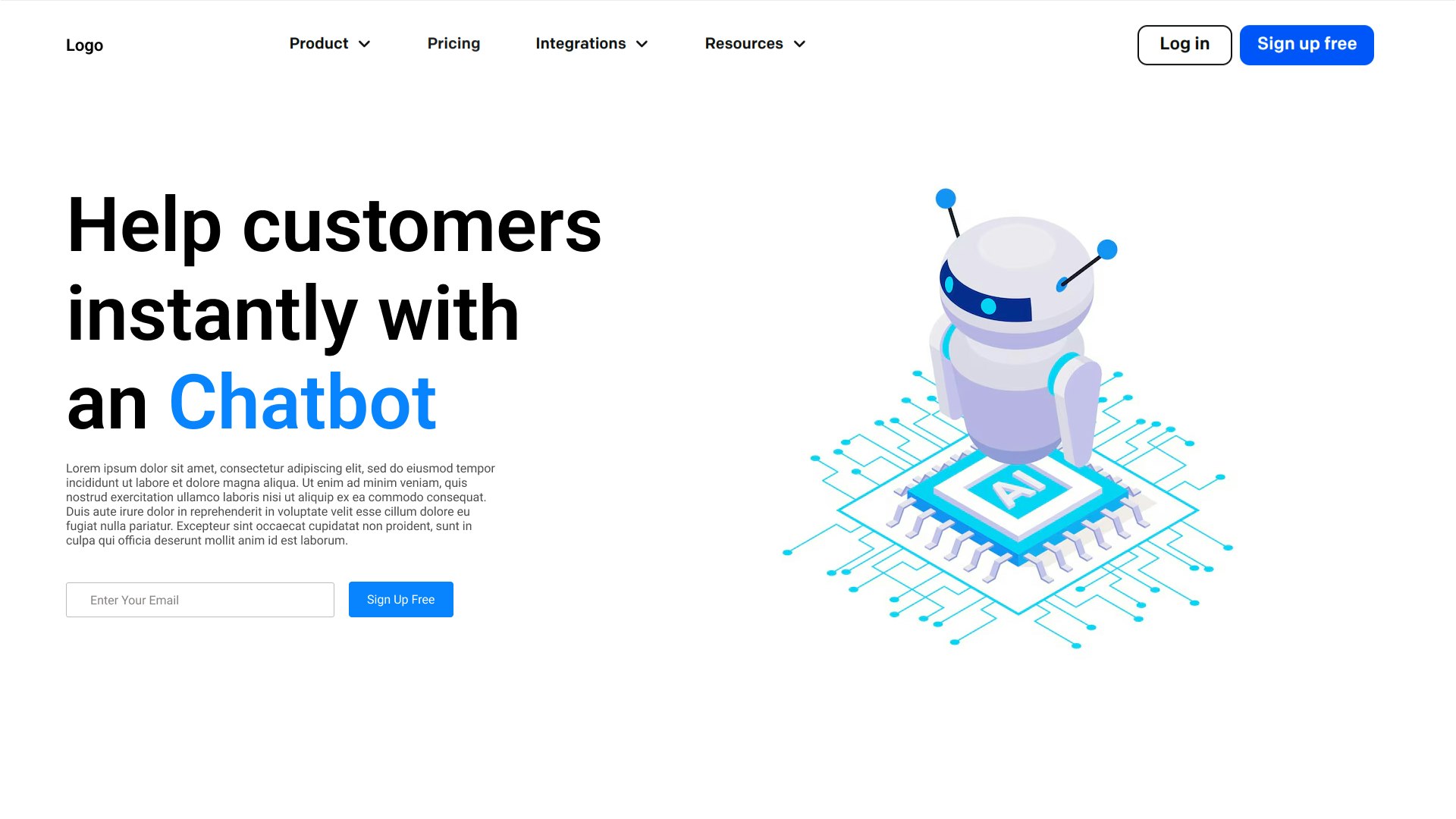 AI Chatbots development - Main product screenshot demonstrating key features and user interface
