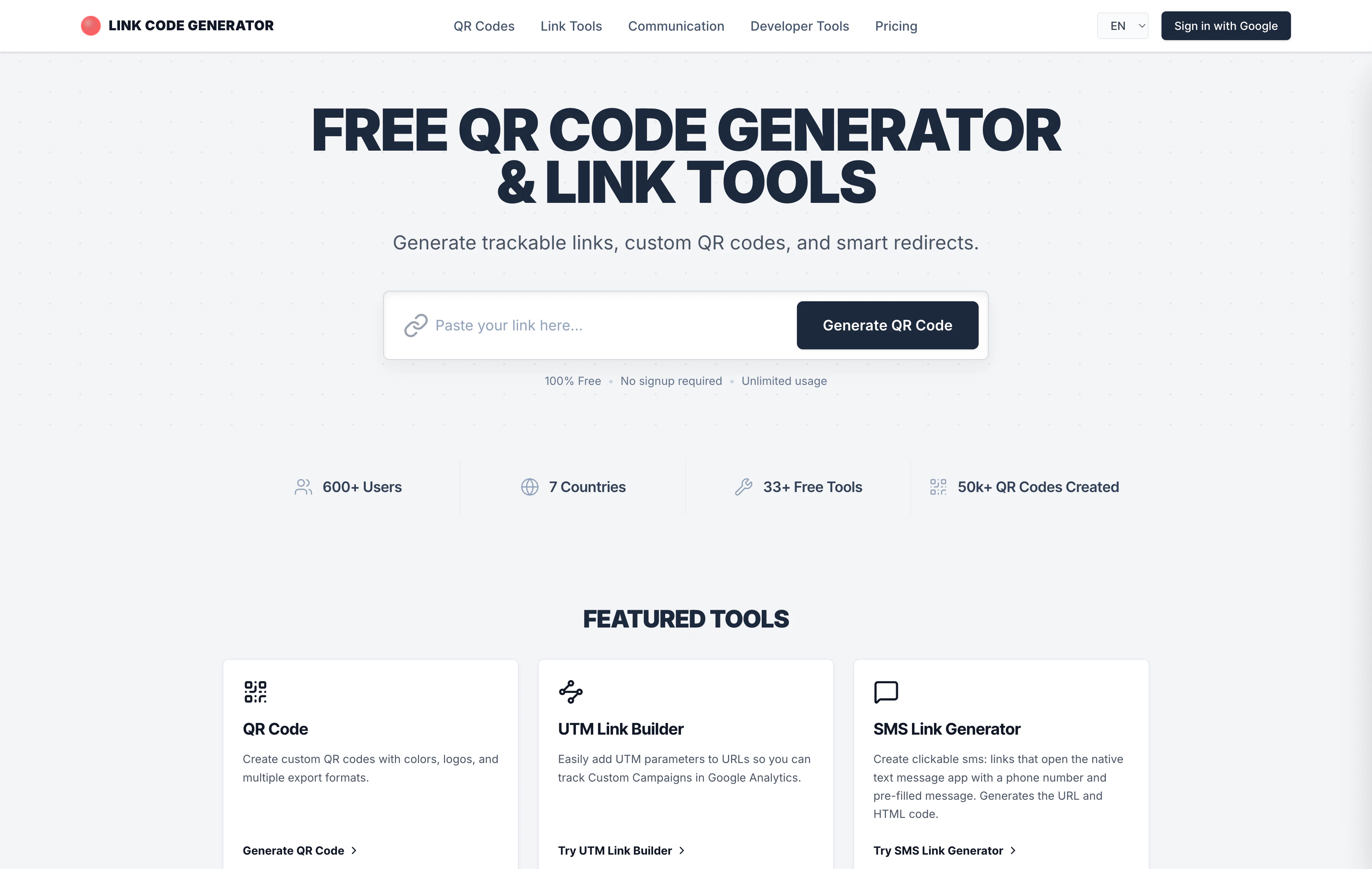 Link Code Generator screenshot 1