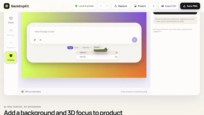 BackdropKit screenshot 2