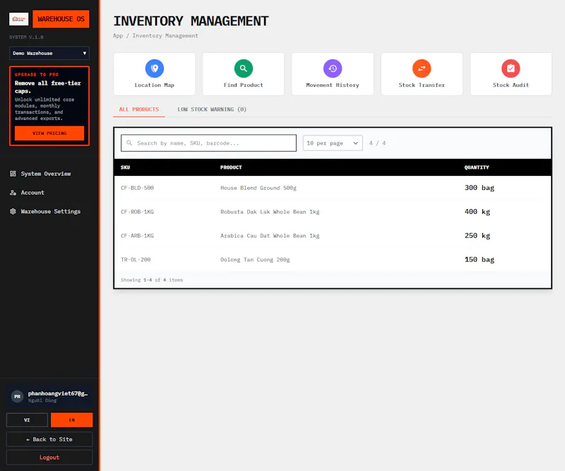Warehouse OS screenshot 6