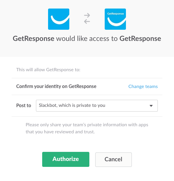 GetResponse Slack Integration  gallery image