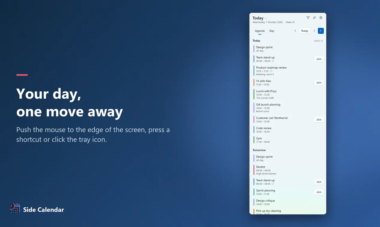 Side Calendar for Windows gallery image