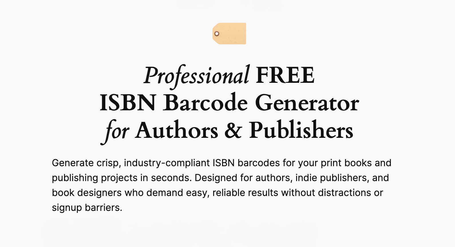ISBN Barcode Generator - Main product screenshot demonstrating key features and user interface
