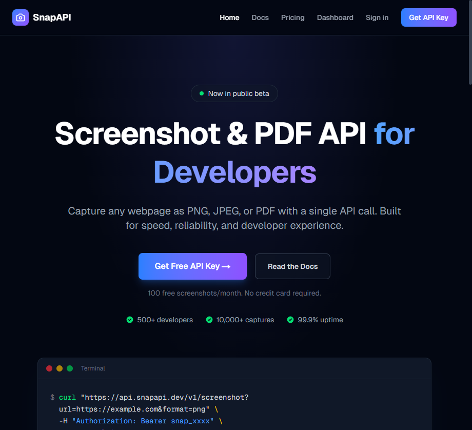 SnapAPI gallery image