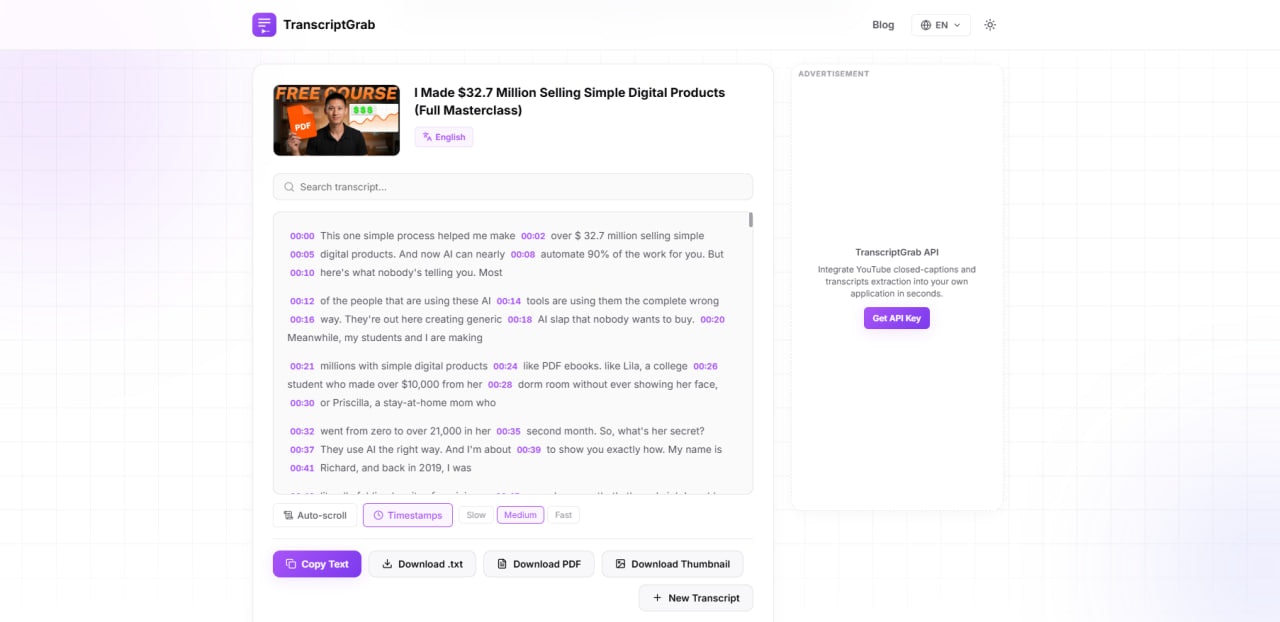 TranscriptGrab gallery image