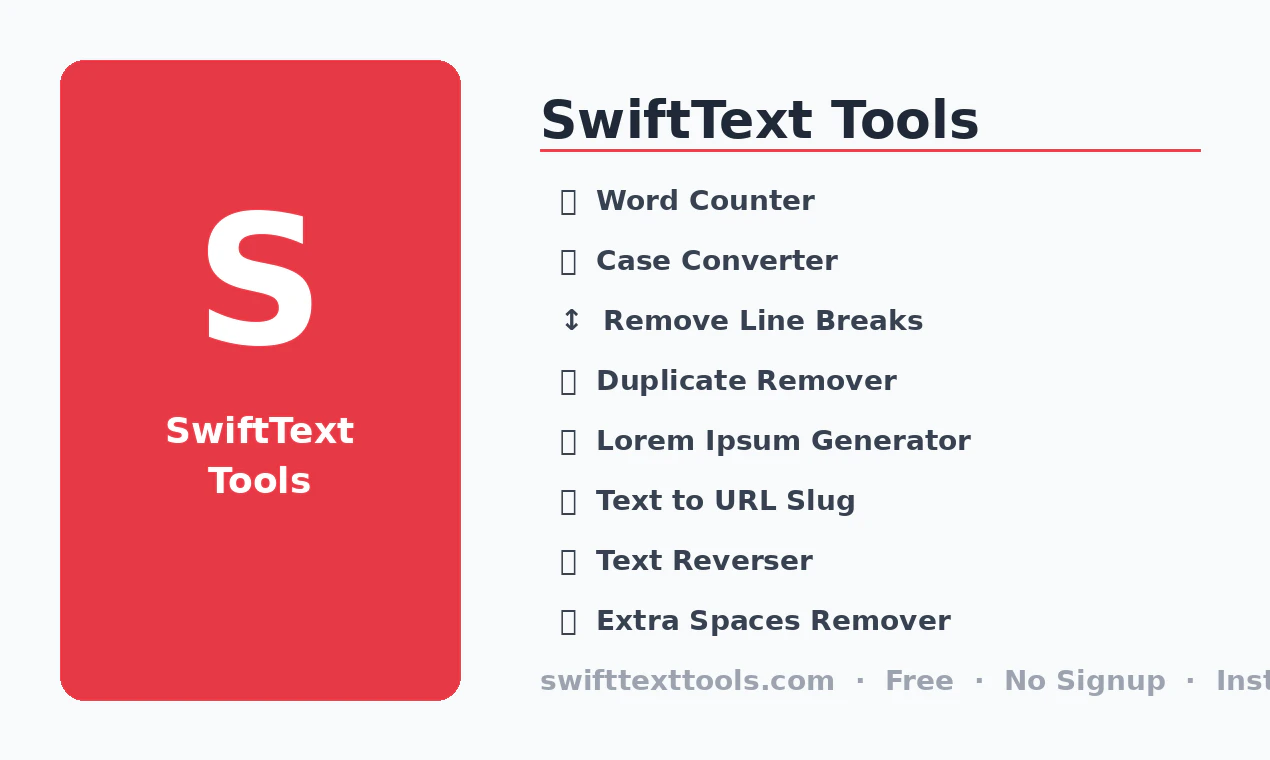 SwiftText Tools 대표 미리보기
