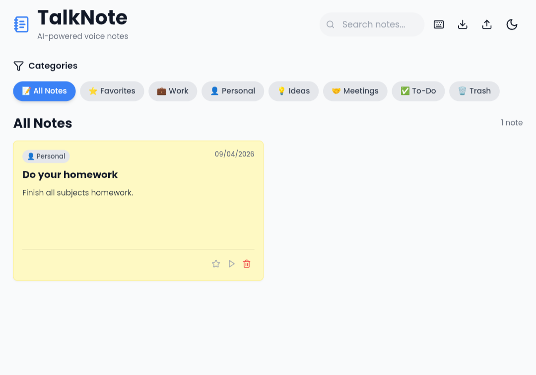 TalkNote gallery image