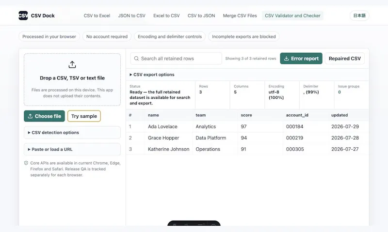 Csv Dock screenshot 3
