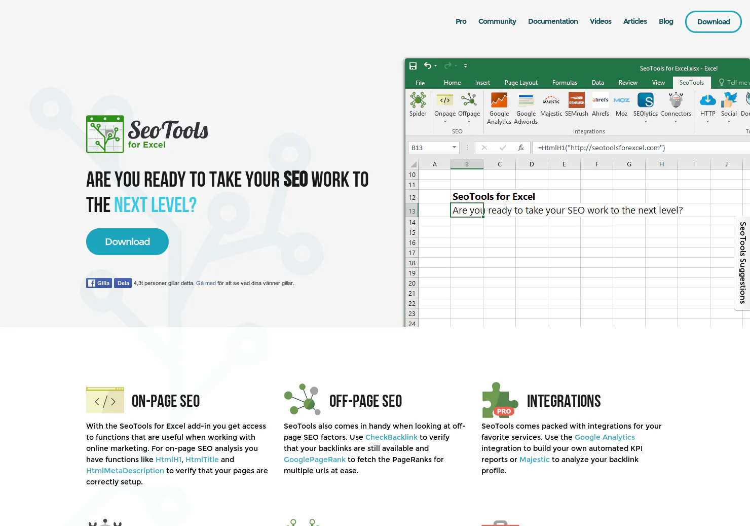 SEO Tools for Excel