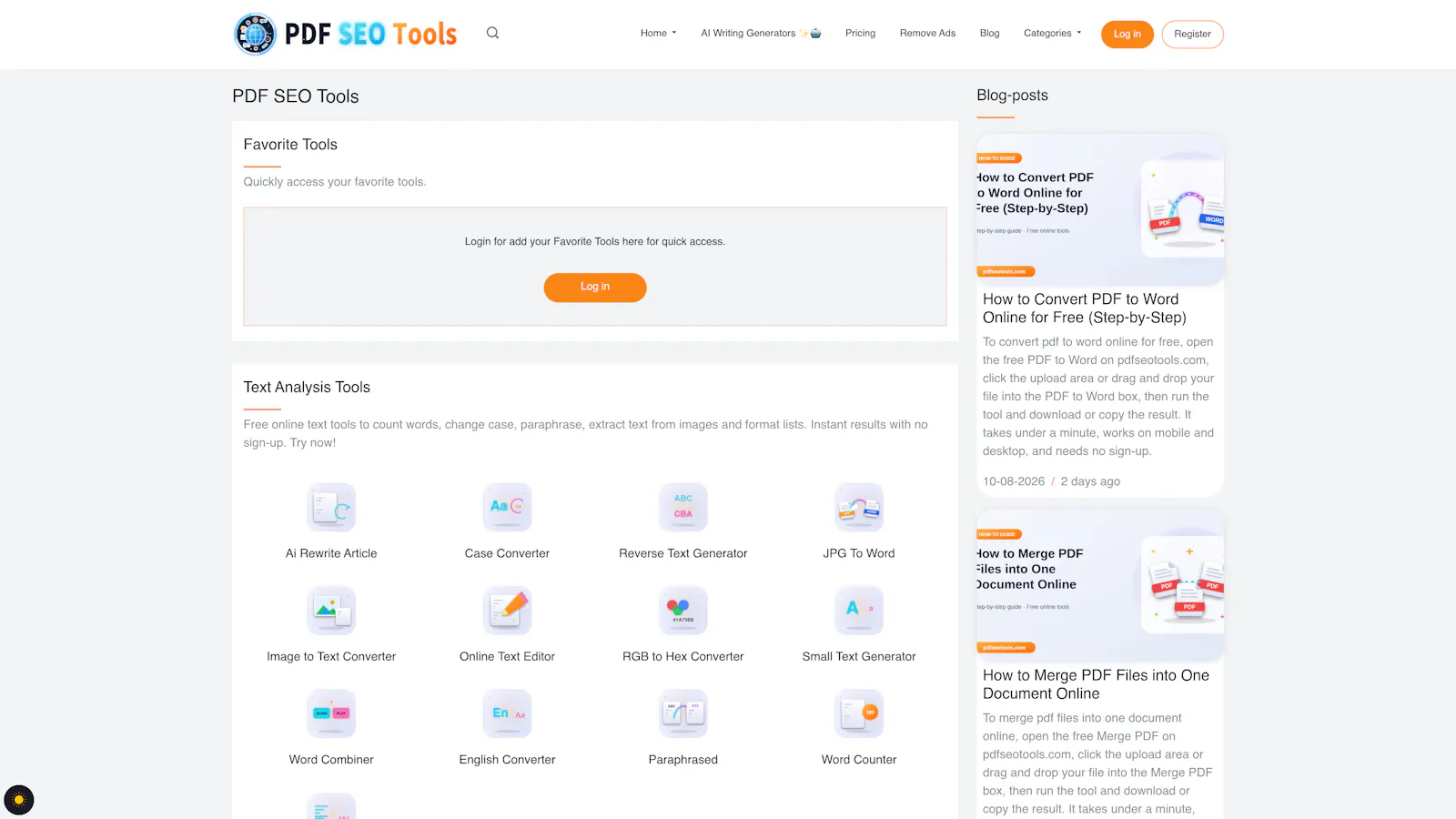 PDF SEO Tools screenshot 2